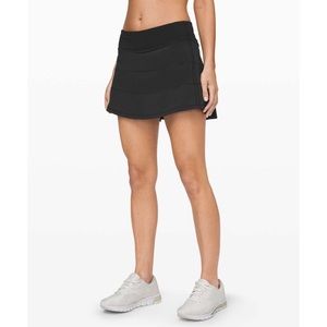 Lululemon Black Pace Rival Athletic Skirt with Built In Shorts